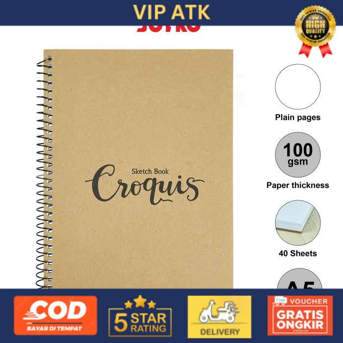 

Joyko Drawing Sketch Book A5 A4 B5 / Buku Gambar Joyko Sketsa Croquis - A5 alat tulis kantor atk