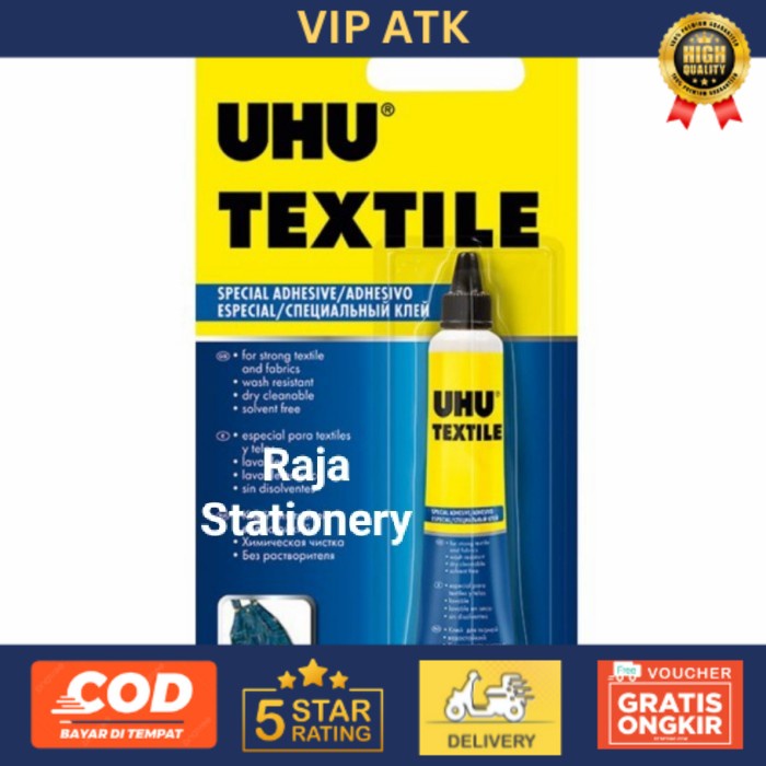 

UHU Textile 19ml Fabric Glue / Lem Kain UHU Perekat Segala Kain alat tulis kantor atk