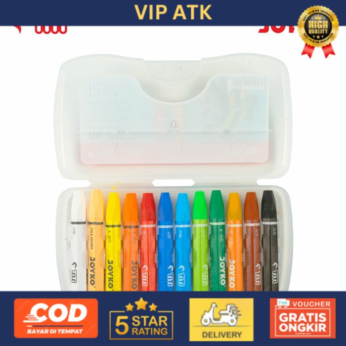 

Joyko TITI Crayon Oil Pastel / Krayon Minyak Joyko 12 Warna OP-12S alat tulis kantor atk