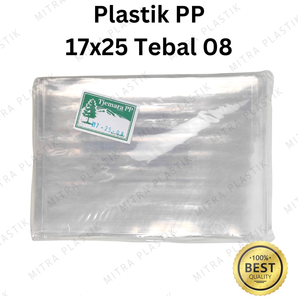 

Plastik PP 17x25 Tebal 08 Kantong Plastik Snack Keripik Bening Tebal Transparan