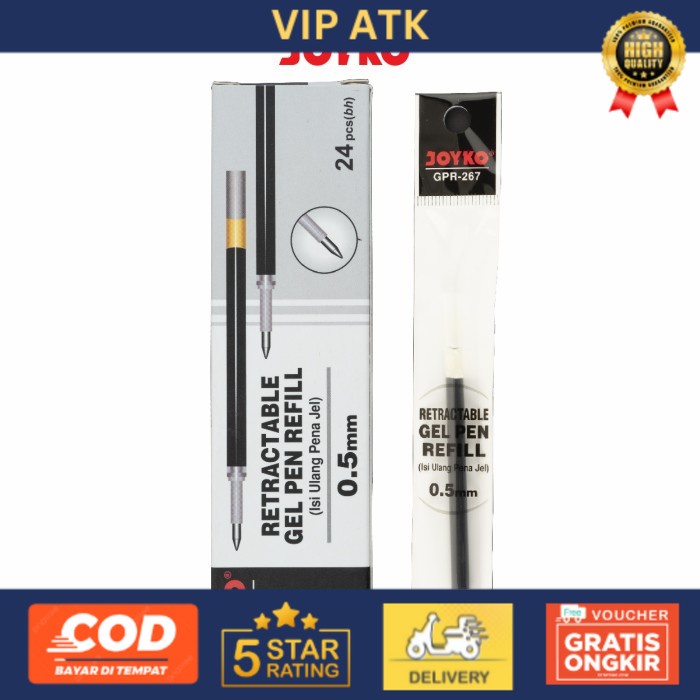 

Joyko Gel Pen Refill 0.5mm / Tinta Isi Ulang Pen Joyko Refill GPR-267 alat tulis kantor atk