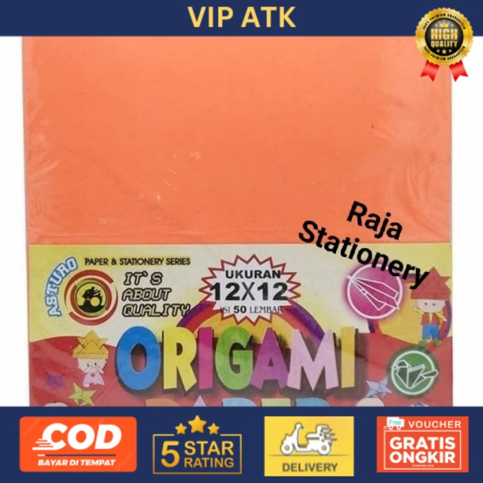 

Asturo Origami Paper 12x12cm 50pcs / Kertas Lipat Origami Merek Asturo alat tulis kantor atk