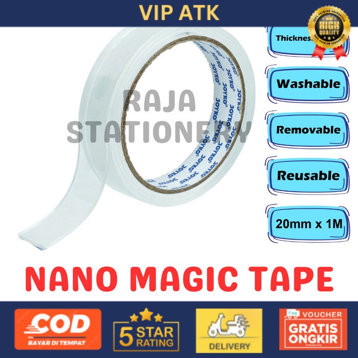 

Joyko Nano Tape Double Sided / Solatip Nano Tahan Air Bening Joyko alat tulis kantor atk