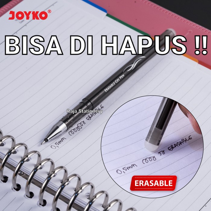 

alat tulis kantor atk Joyko Erasable Gel Pen Shokyo / Pena Jel Dapat Dihapus GP-322 GP-279 - Hitam