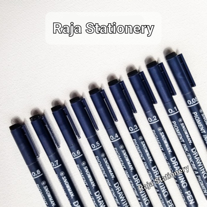 

alat tulis kantor atk Snowman Drawing Pen Pigment Ink / Pena Gambar Snowman Lengkap - 2.0