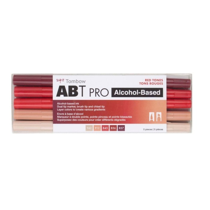 

alat tulis kantor atk Tombow ABT Pro Red Tones Dual Brush Pen Set / Spidol Warna