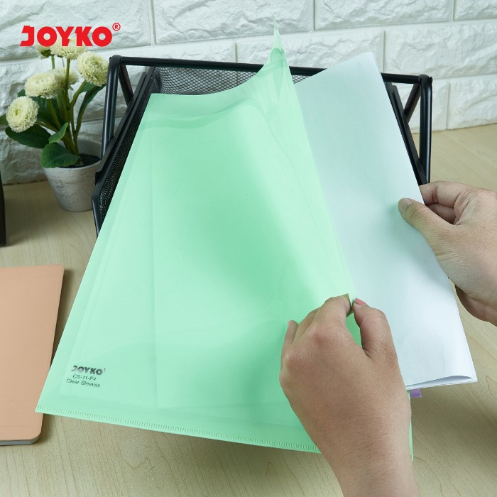 

alat tulis kantor atk Joyko Clear Sleeve Holder F4 / Map L Bening Transparan CS-2335 - PASTEL