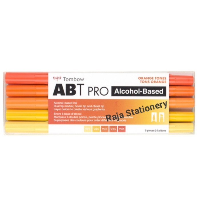 

alat tulis kantor atk Tombow ABT Pro Orange Tones Dual Brush Pen Set / Spidol Warna