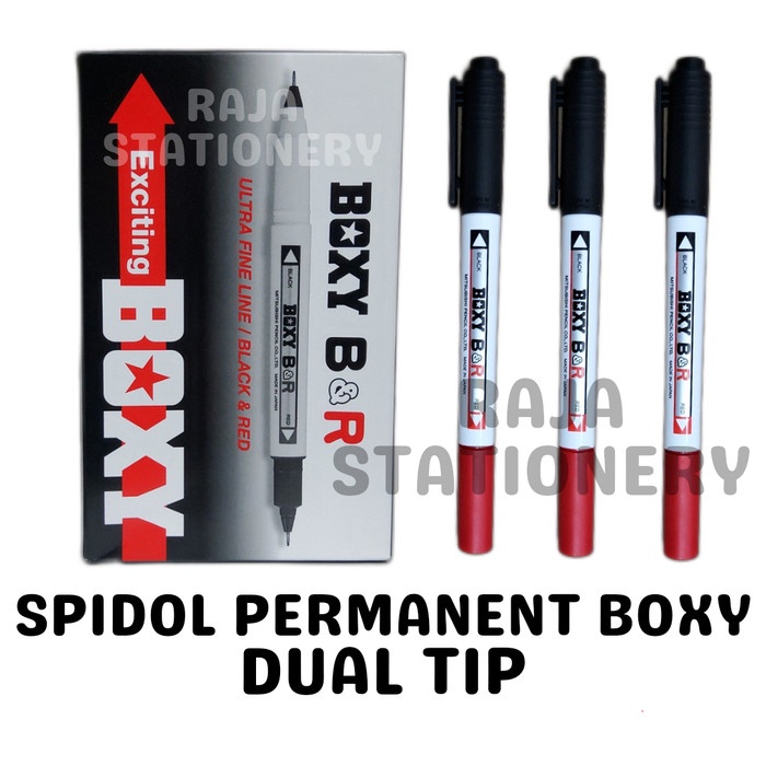 

alat tulis kantor atk Boxy Pen B&R / Pulpen Hitam & Merah