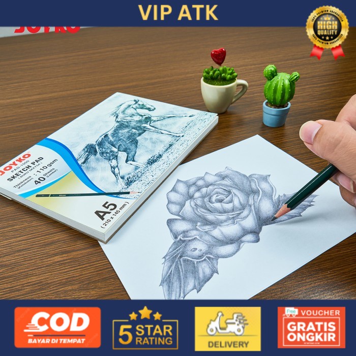 

Joyko Drawing Book Sketch Pad A5 / Buku Gambar & Sketsa PAD-1000 alat tulis kantor atk