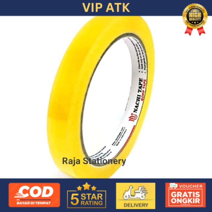 

Nachi Stationery Tape 12mm x 72 Yard / Solatip alat tulis kantor atk