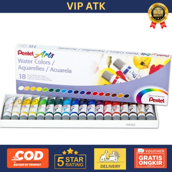 

Pentel Arts 18 Water Colours / Cat Air 18 Warna WFRS-18 alat tulis kantor atk