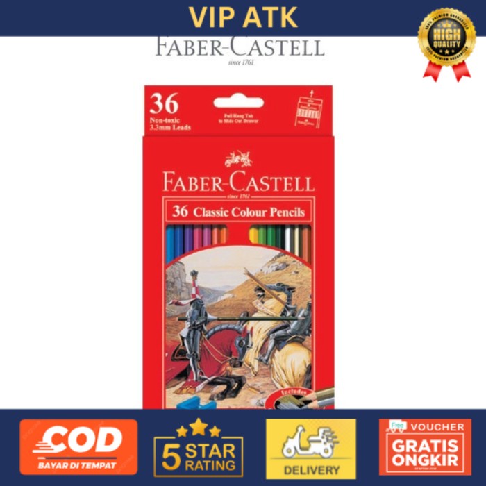 

Faber Castell 36 Classic Colour Pencils / Pensil Warna alat tulis kantor atk