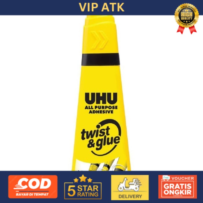 

UHU Lem Cair Twist & Glue 90ml alat tulis kantor atk