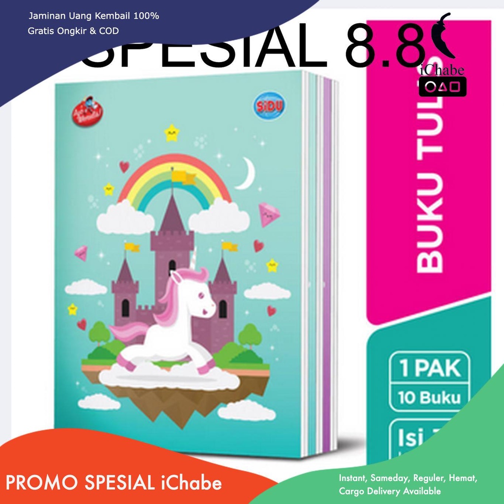 

[Bisa COD] AA Buku Tulis Sidu 38 Lembar Sinar Dunia Ukuran Kwarto ATK Paper Stationery
