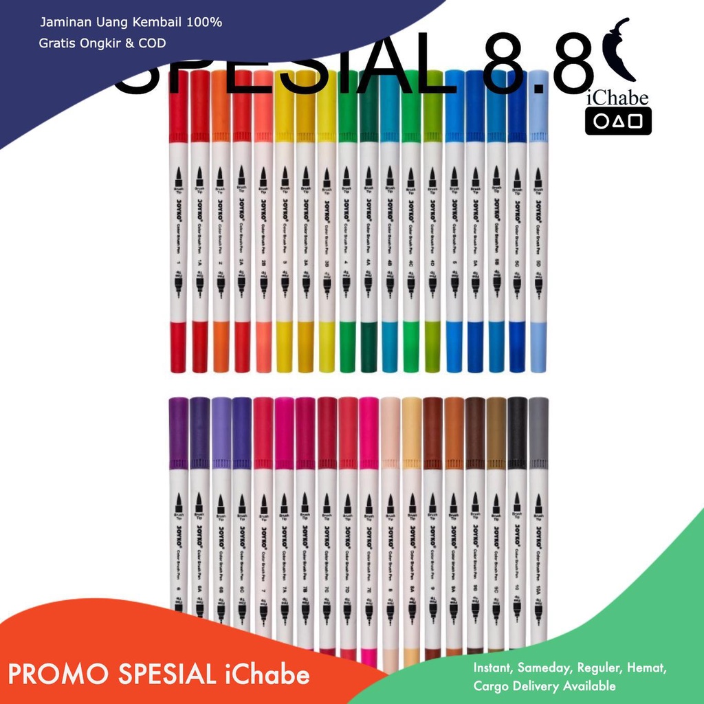 

[Bisa COD] AA Brush Pen Joyko CLP-39 isi 36 Warna / Pena Kuas Stationery