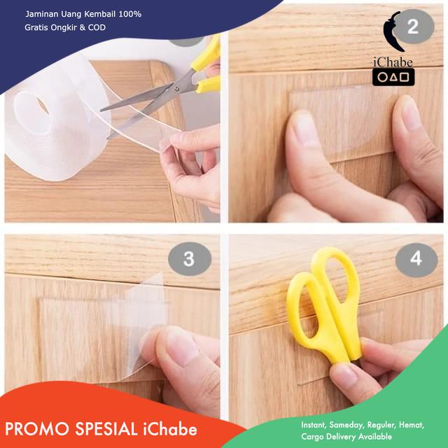 

[Bisa COD] Nano Magic Double Tape Gel Isolasi Bening 2 Sisi Waterproof Super Kuat