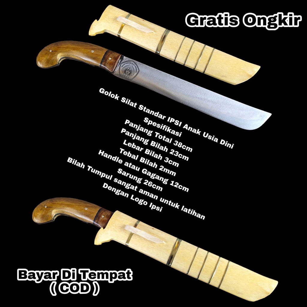 GOLOK SILAT TUMPUL LOGO IPSI STANDAR USIA DINI SD