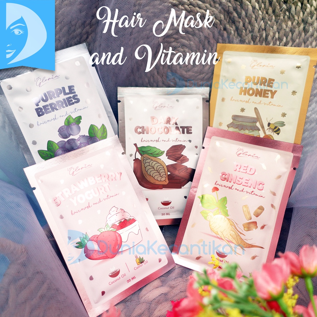 Lea Gloria Hair Mask & Vitamin Rambut Hair Treatment Masker Rambut Leagloria
