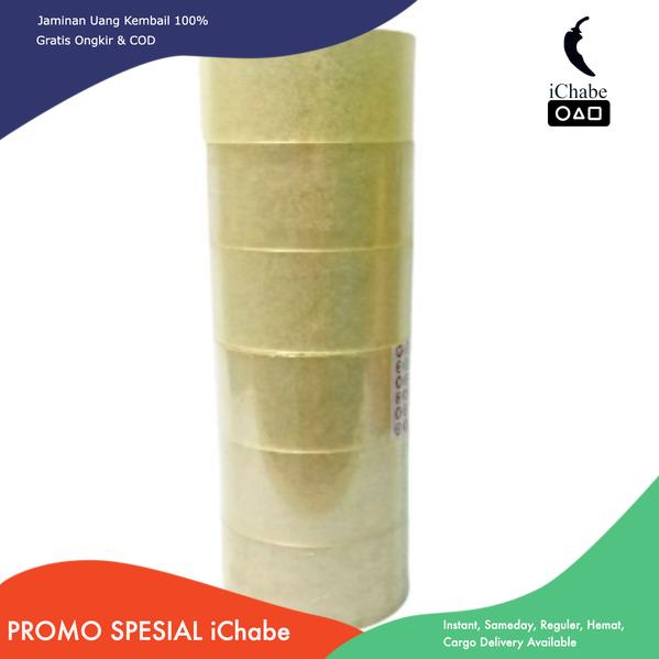 

[Bisa COD] AA Lakban Bening dan Coklat Yatta Stol isi6 48mm atau 2 inchi Panjang 90 yard