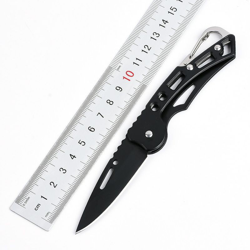 Pisau Dapur Lipat Mini Survival Outdoor Serbaguna Pisau Dapur Lipat Mini Carabiner Stainless Stell-3