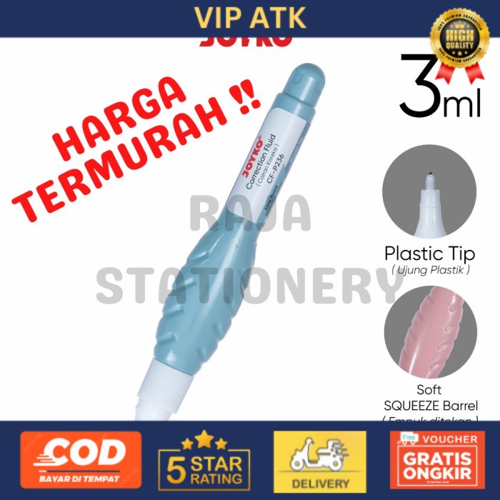 

Joyko Correction Fluid Pen / TipEx Cair Joyko TipX Ex Koreksi CF-P236 alat tulis kantor atk