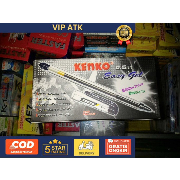 

Pen Gel Kenko Easy Gel alat tulis kantor atk