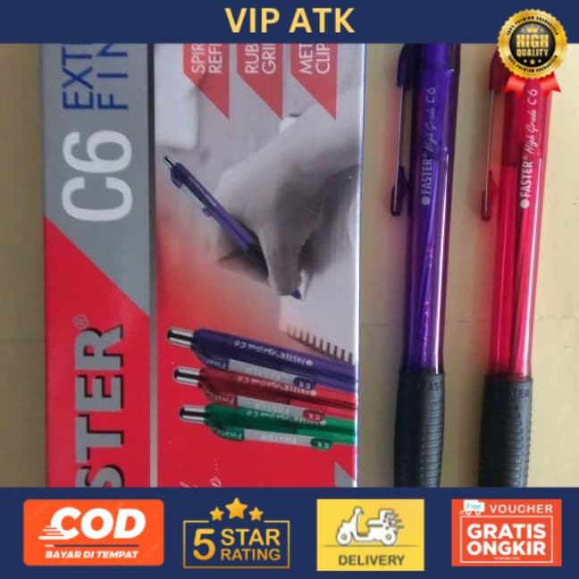 

Pulpen Faster C6 alat tulis kantor atk