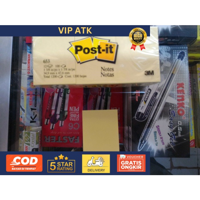 

Label Post It No 653 alat tulis kantor atk