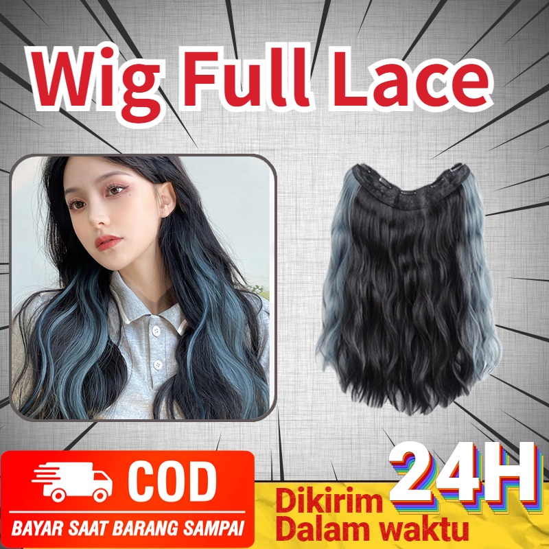 Hair Clip Big Layer Curly /Hairclip Keriting Curly Rambut Asli Wave Murah High Quality  Topi Rambut Wig Wanita Pendek