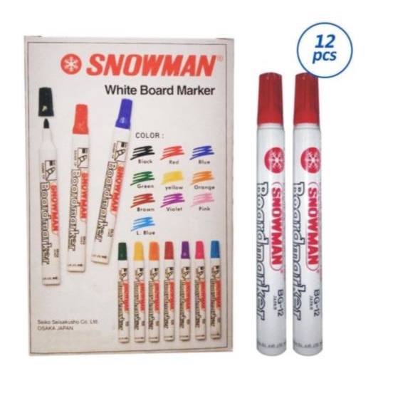 

Spidol Snowman Boardmarker BG-12 - Merah