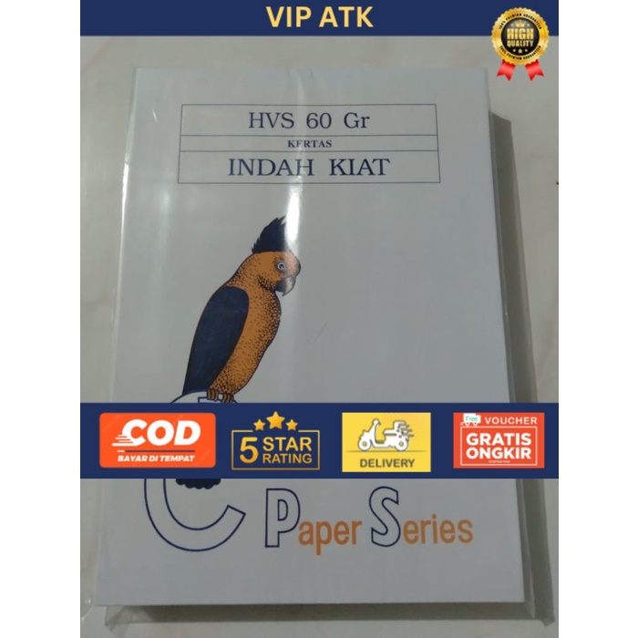 

Kertas HVS A4 60gram Indah Kiat tipis isi 400 lembar