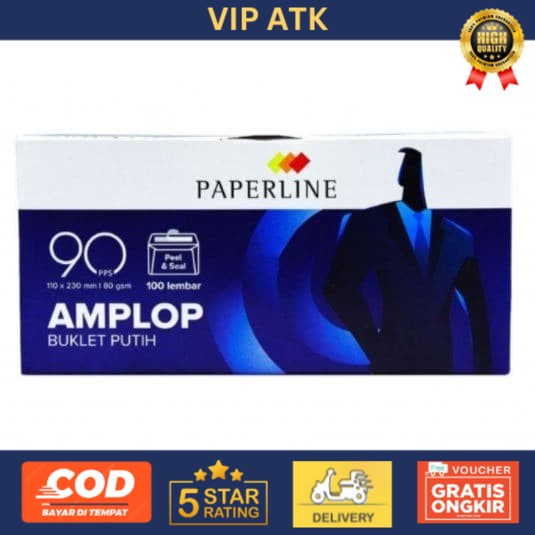 

Amplop Paperline 90 pps per Pak / Box / Dus (100 lembar)