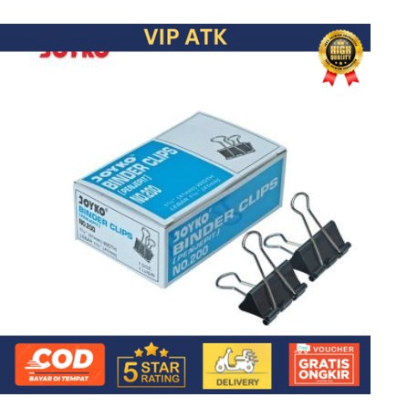 

Binder Clip / Klip / Penjepit Kertas Joyko 200 / 1 BOX 12 PCS