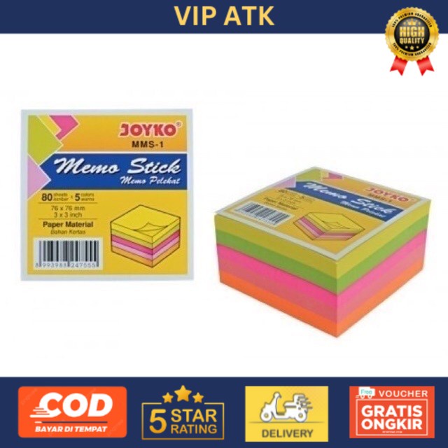 

Memo Sticky Notes Warna Warni Joyko MMS-1