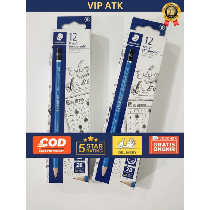 

Pensil Staedtler 2B Mars Lumograph (LUSIN)