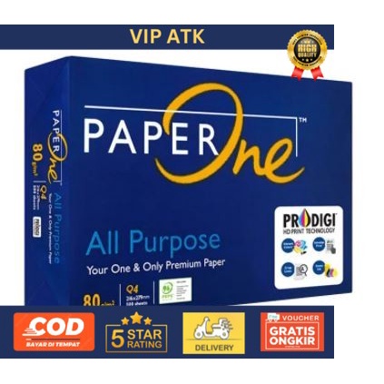 

PAPERONE Q4 Kuarto Letter 80 gr KERTAS HVS PRINT FOTOKOPI