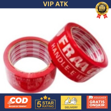 

Lakban Fragile Jangan Dibanting Merah 48mm x 50m Sazanami