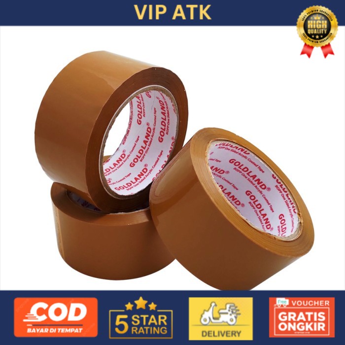

Goldland Lakban Coklat OPP 2 Inch / 48 mm x 90 Yard