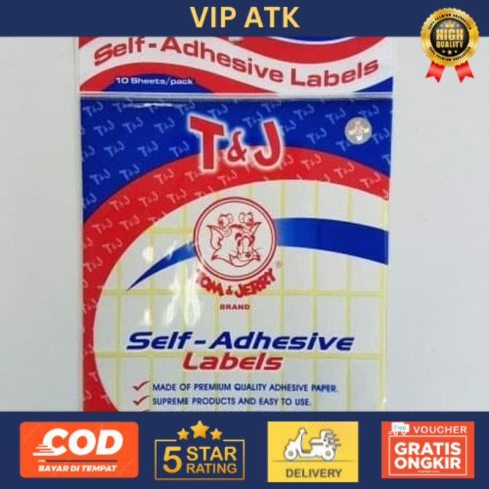 

Label Tom & Jerry No. 125 per pack isi 10 lembar