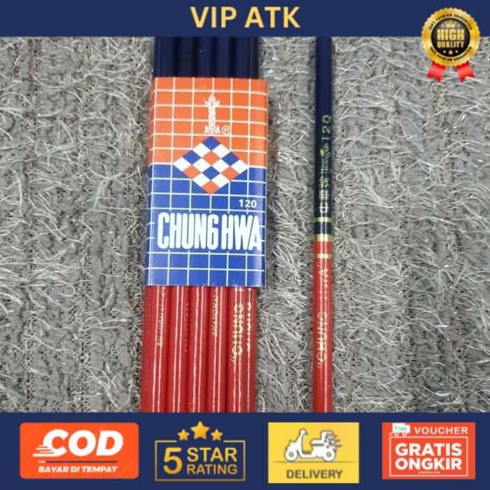 

Pensil pola merah biru