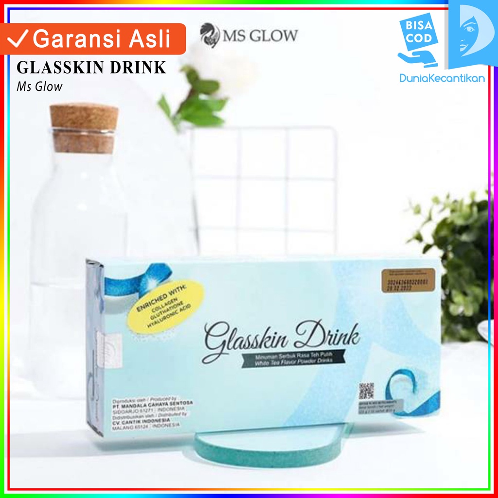 MS Glow Glass Skin Drink Glutathione Collagen Drink Minuman Kolagen Pemutih Badan