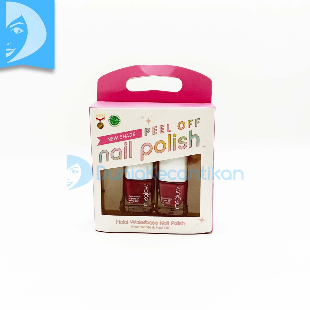 Ms Glow Nail Polish Package Shade 07 08 Peel Off Kutek Halal Cat Kuku Msglow