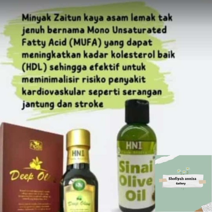 

SINAI OLIVE OIL / DEEP OLIVE minyak zaitun / ekstrak virgin HNI HPAI - SINAI OLIVE