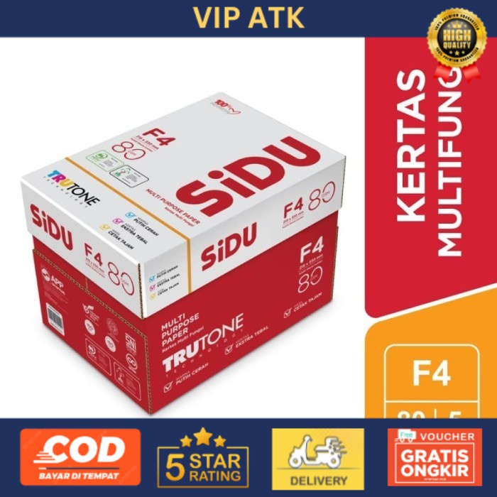 

Grab Gojek - SIDU F4 80 BOX Kertas HVS Folio Sinar Dunia 80 gsm