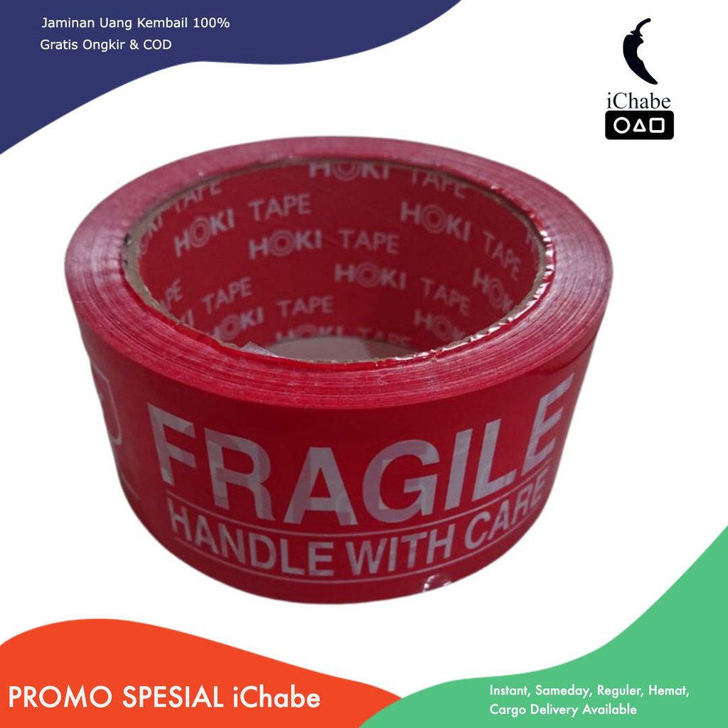 

(Bisa COD) IS LAKBAN FRAGILE 90 YARD ( 82M ) X 2 INCH MURAH JANGAN DIBANTING
