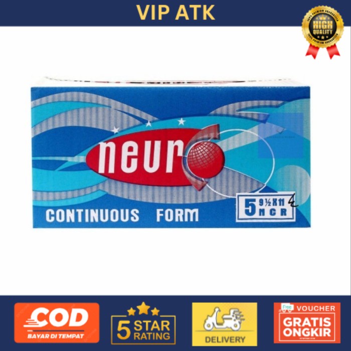 

Kertas Continuous Form Neuro 9,5x11 5 Ply Utuh/Dibagidua - Utuh