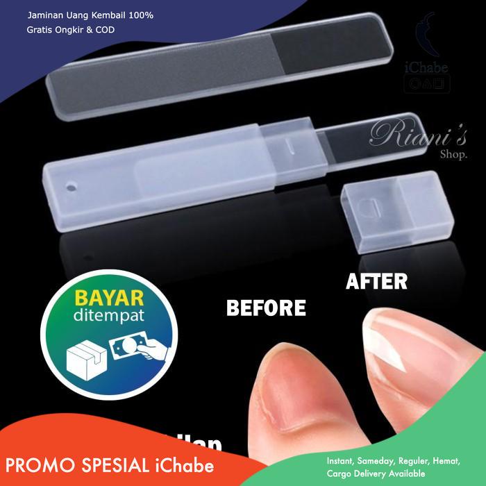 [Bisa COD] NA Alat Kikir Kuku Kilap / Asahan Amplas Kuku Manicure Pedicure / Nail Buffer Nano Glass 