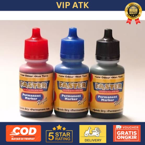 

REFILL ISI TINTA SPIDOL PERMANENT FASTER P70 - Hitam