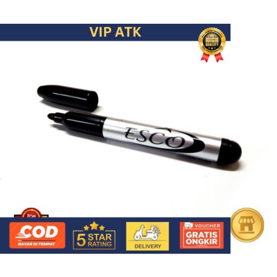 

SPIDOL PERMANENT MARKER MURAH ESCO (PCS) - Hitam